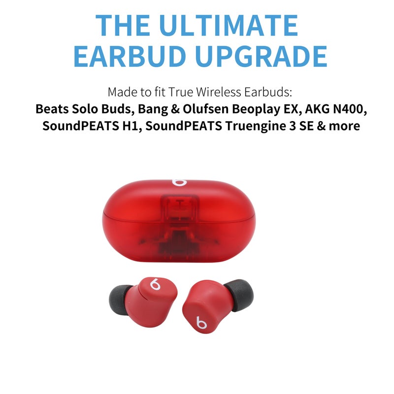 Comply TWR-200-B | Memory Foam Replacement Earbud Tips for Bang & Olufsen EX, Beats Solo Buds, Devialet Gemini & More | Ultimate Comfort, Secure Fit, Superior Noise Isolation | Black, Large (3 Pairs) - Image 2